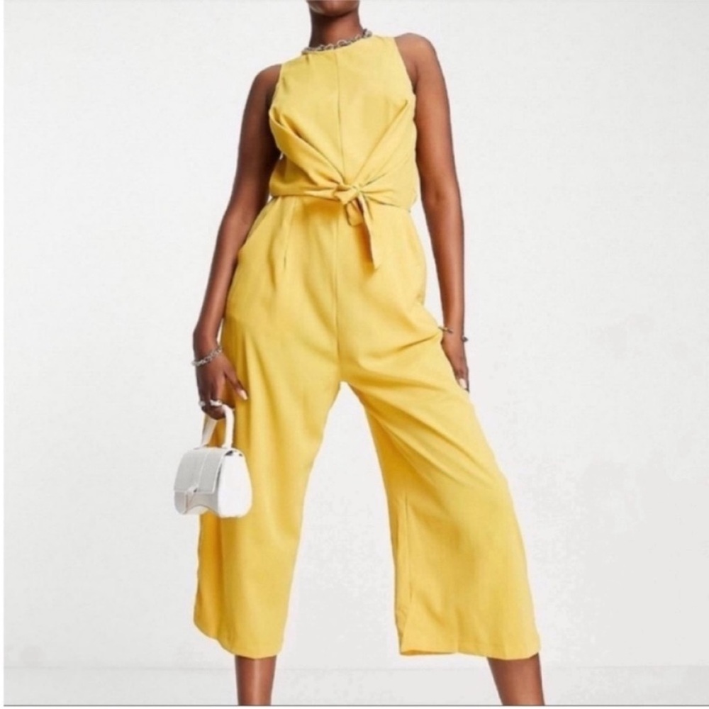 ASOS Yellow Sleeveless Jumpsuit